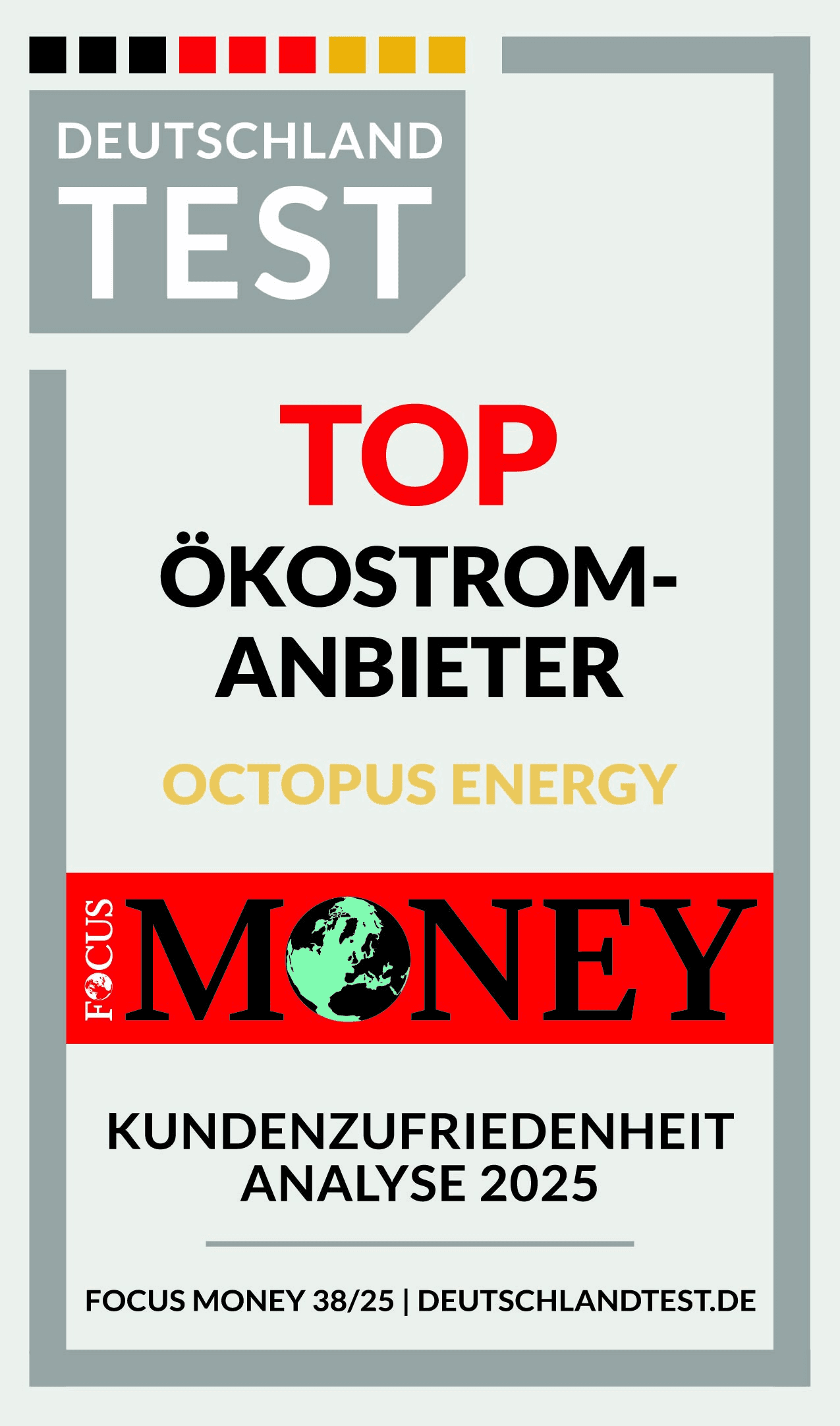 Focus Money Top Ökostromanbieter Kundenzufriedenheitsanalyse 2024
