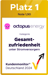 Platz 1 Kundenmonitor Gesamtzufriedenheit aller Stromversorger