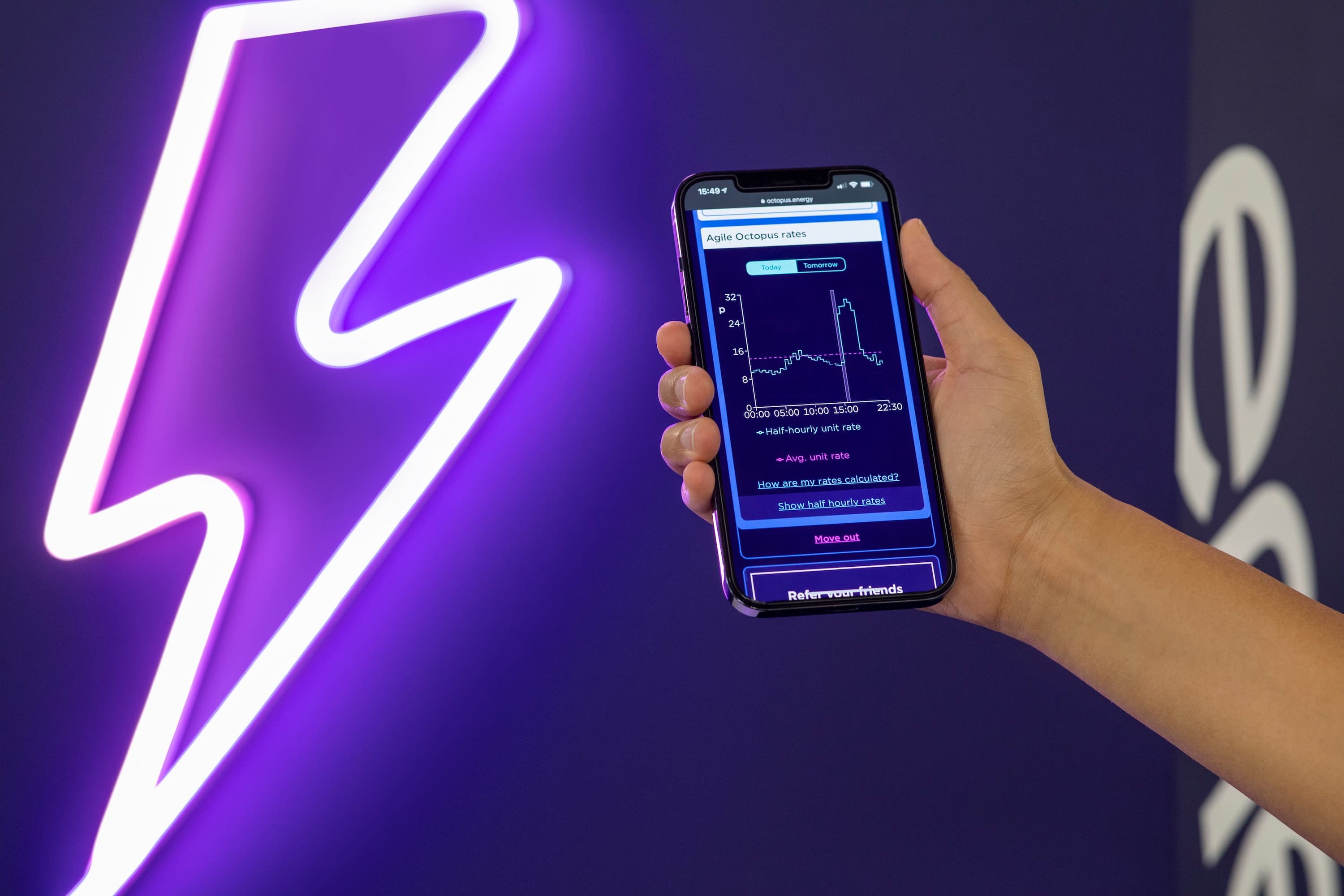 Agile Octopus Tarife auf einem Smartphone