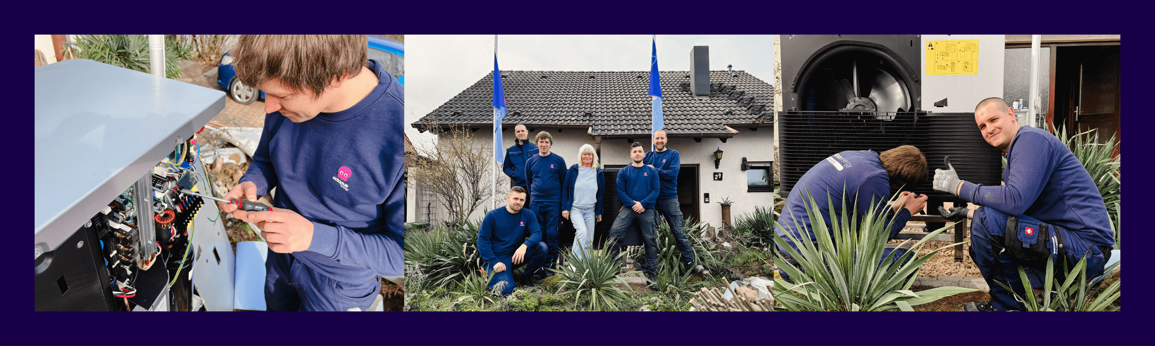 Installationsbilder einer Waermepumpe