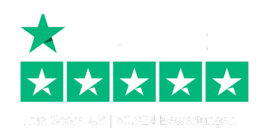 Trustpilot-Logo mit einer Bewertung von 4,8 von 5 Sternen, TrustScore 4,8 und 50.924 Bewertungen