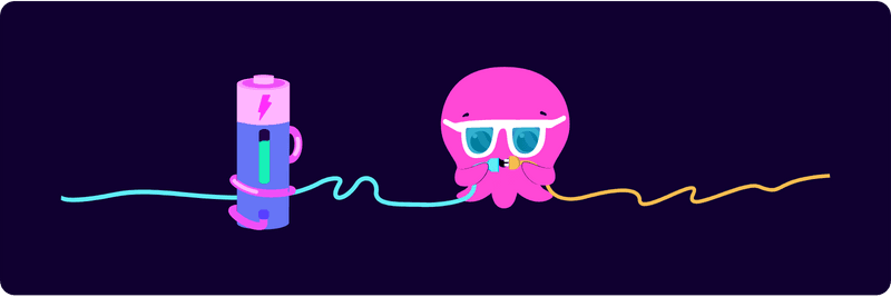 Constantine steckt einen Stecker an