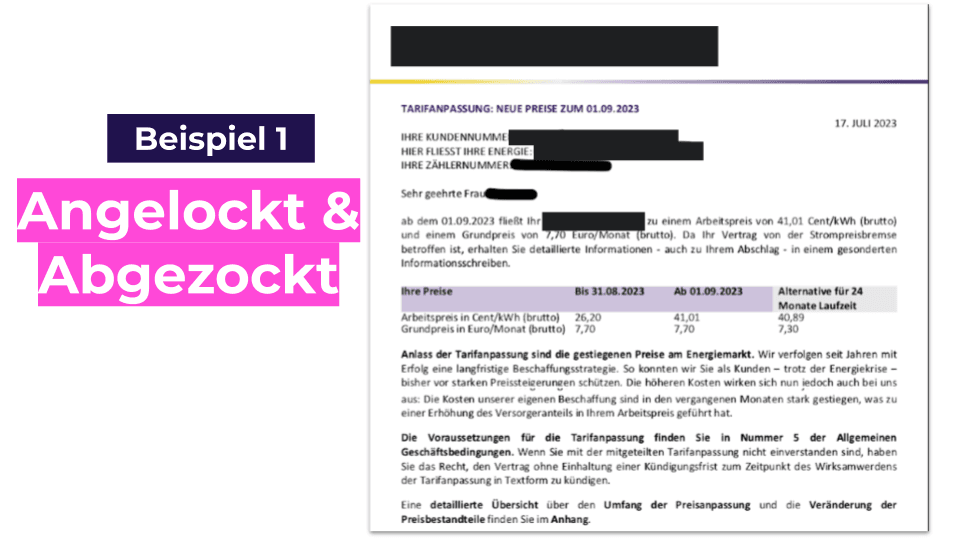 Angelockt und Abgezockt Beispiel