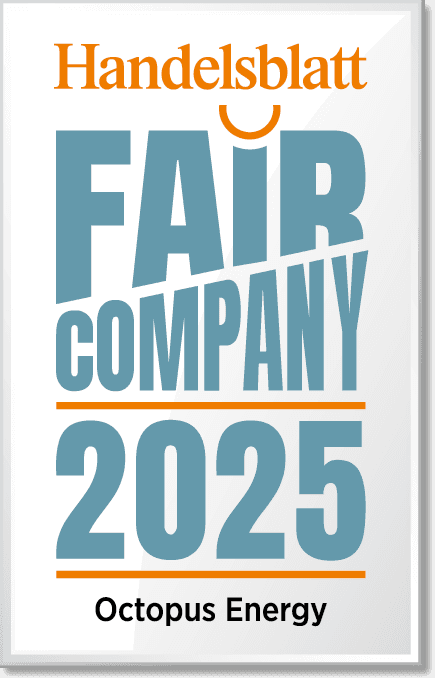 Octopus Energy hat vom Handelsblatt die Auszeichnung Fair Company 2025 erhalten